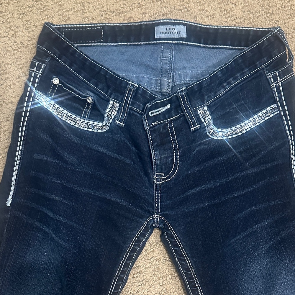 Day-trip Dark Blue bootcut jeans - Picture 3 of 8